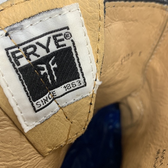 Frye Leather Ankle Moto Boots Black 8 Bikercore Strappy Buckle Zip Up - Picture 13 of 16